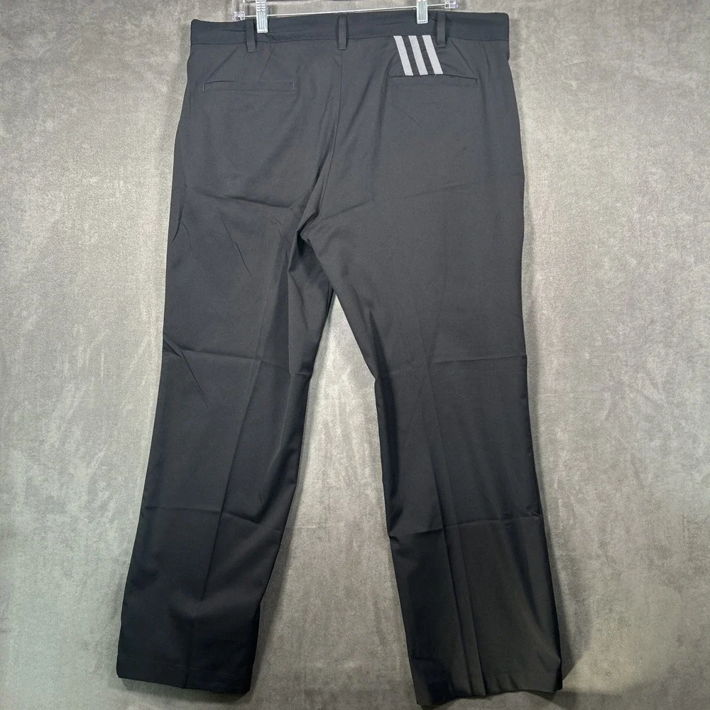 Adidas Golf Pants Black Performance Slash Pockets Mens 38x34(30) Chino AE7006